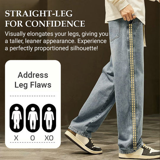 🧵 Men's Loose Straight Jeans – Classic Fit | Perfect for Commute, Casual & Weekend Wear, Easy to Style ✨
