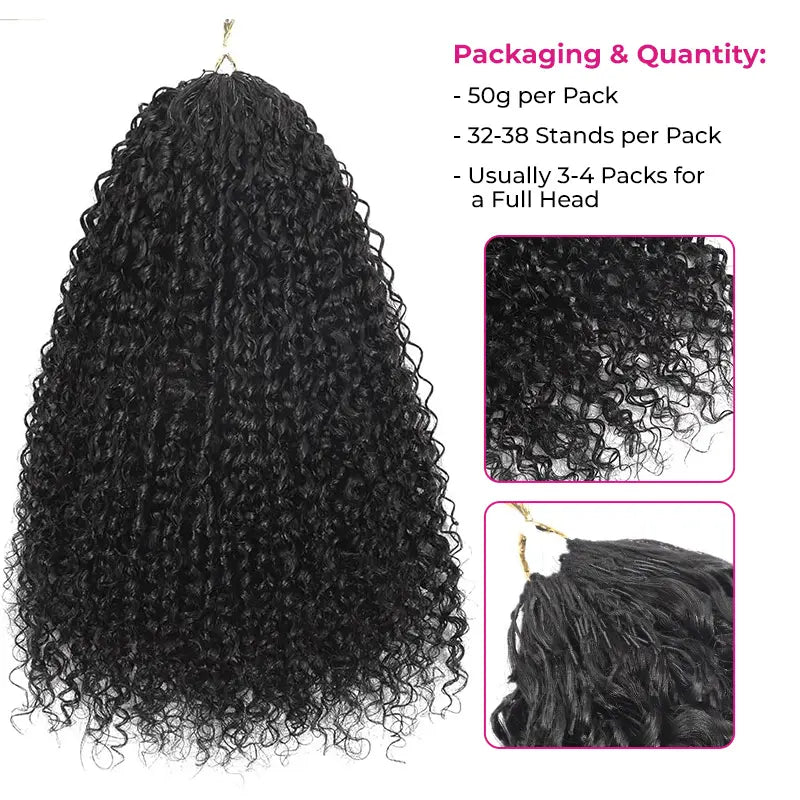 ISEE HAIR Human Hair Crochet Extensions Miracle Knots Pre-Separated 50g/Pack – Knotless Boho Braids, 4-5 Packs for Full Head, Multiple Curly & Wave Textures#HairTok #HairTutorial #HairStyles