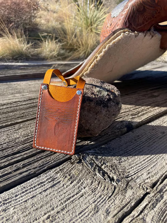 Western Boot Wallet with Snap Strap