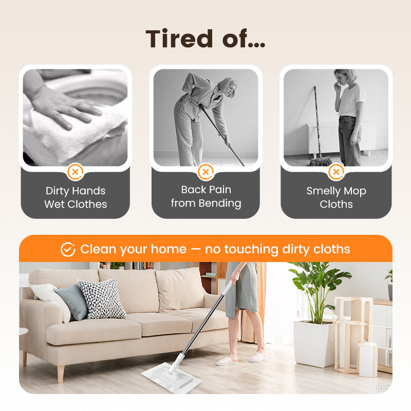 💥 Viimane päev! 50% allahindlust 💥Ühekordne tolmumopp 4 korduvkasutatava lapiga