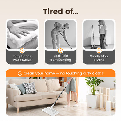 💥 Last day! 50% Off 💥Disposable Dust Mop with 4 Reusable Cloths