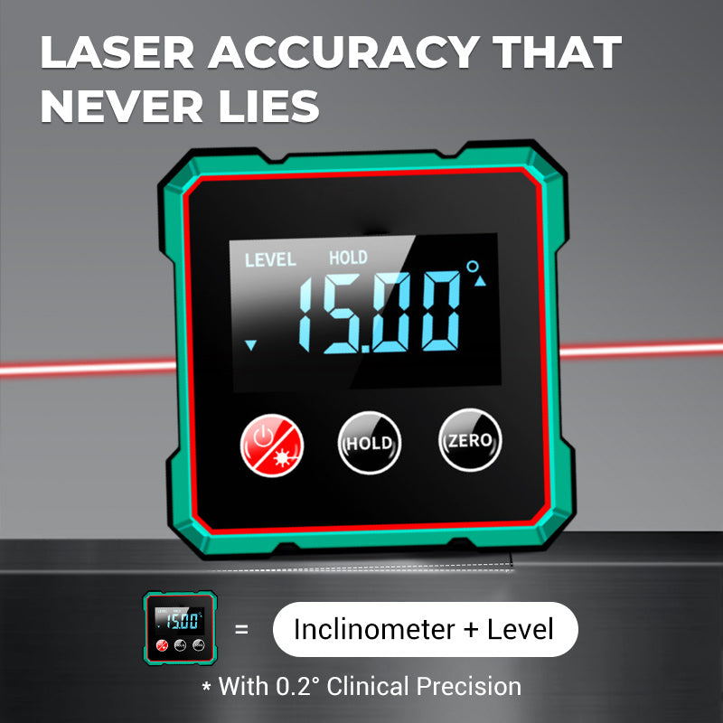 📢🔧 OFFERTA SPECIALE 49% DI SCONTO 🔥Goniometro digitale magnetico a 4 lati con laser
