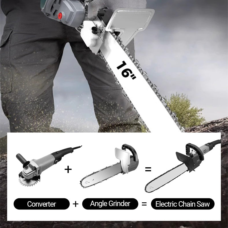 ⏳Half price today Ends soon🔥Angle Grinder Converted Electric Chainsaw Kit