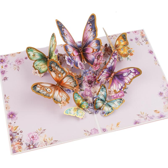 【Regalo creativo】Tarjeta de felicitación de mariposa emergente 3D con sobre, tarjeta de cumpleaños creativa de 2 unidades, tarjeta de agradecimiento, tarjeta de felicitación navideña, regalo para familiares, amigos, profesores y amantes de las mariposas