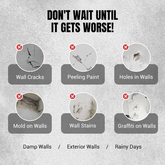 🛡Waterproof & Mildew-Resistant Wall Repair Paste🌿