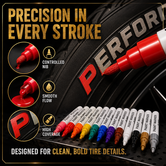 Oil-Based Waterproof Tire Marker Pen（Single-color 5-pack）