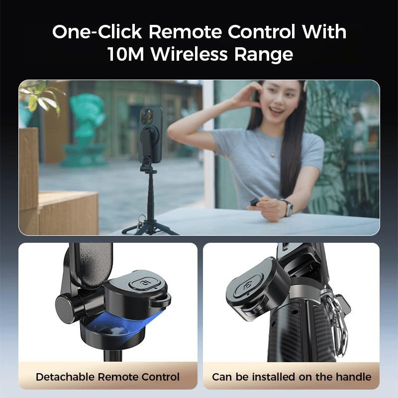 🔥Summer Promotion-Up to 50% Off🔥4-in-1 Multifunctional 360° Rotation Magnetic Selfie Stick