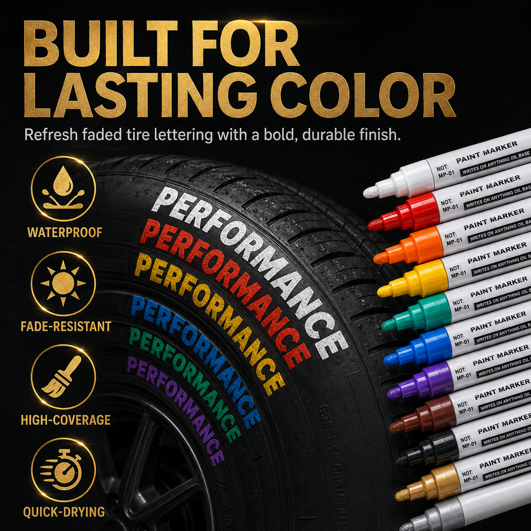 Oil-Based Waterproof Tire Marker Pen（Single-color 5-pack）