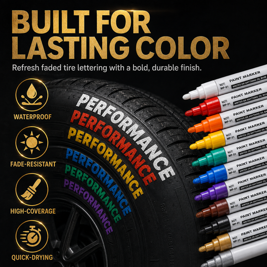 Oil-Based Waterproof Tire Marker Pen（Single-color 5-pack）