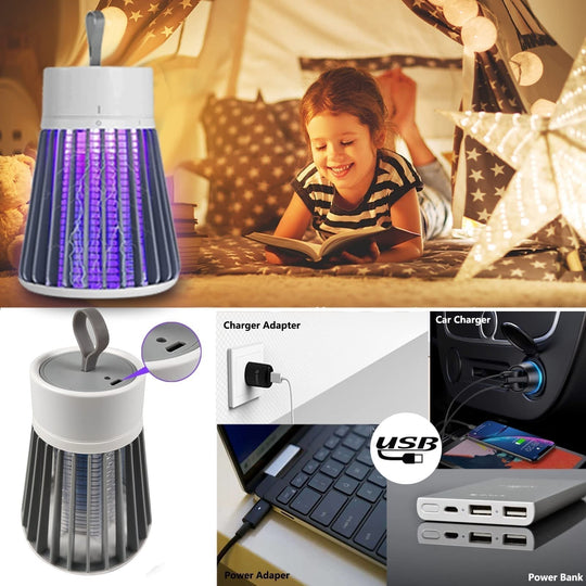 🦟USB/Rechargeable Portable Mosquito & Fly Trap Lamp for Indoor & Outdoor
