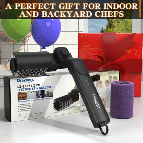 Electric BBQ Grill Brush Cordless and Rechargeable