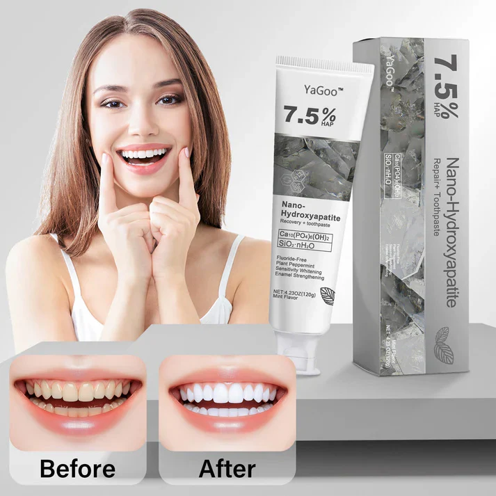 🔥Limited-time 60% Off🔥 YaGoo™ Fluoride-Free Hydroxyapatite Toothpaste – Gentle Whitening & Enamel Strength for Sensitive Teeth
