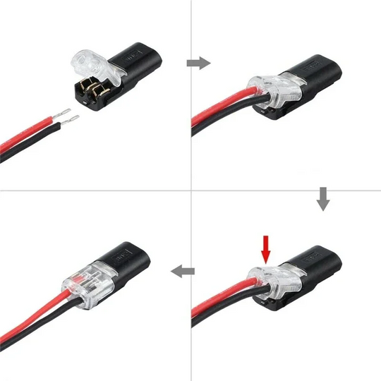 🔥 LAST DAY-KAMPANJ - 50 % RABATT 🏆Plug-in-kontakt med dubbeltråd med låsspänne🔩🔒