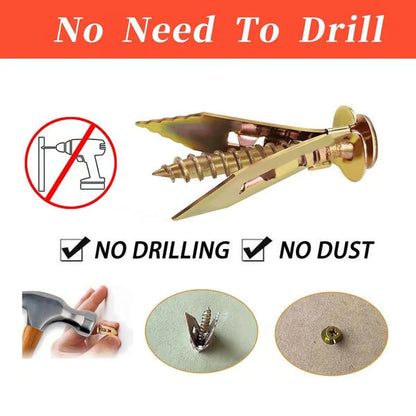 🔥Buy More Save More🔥Drywall Expansion Anchors High Strength Zinc Screws Kit