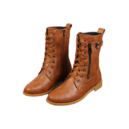 🍂Women's Round Toe Side Zipper Boots