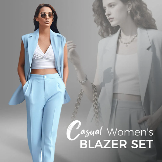 💖Completo elegante da donna con blazer senza maniche e pantaloni a vita alta