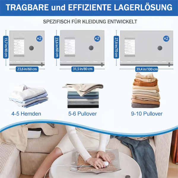 ✨LAST DAY ONLY 49% OFF🔥USB Electric Vacuum Compression Bags – Save Space, Travel Light!