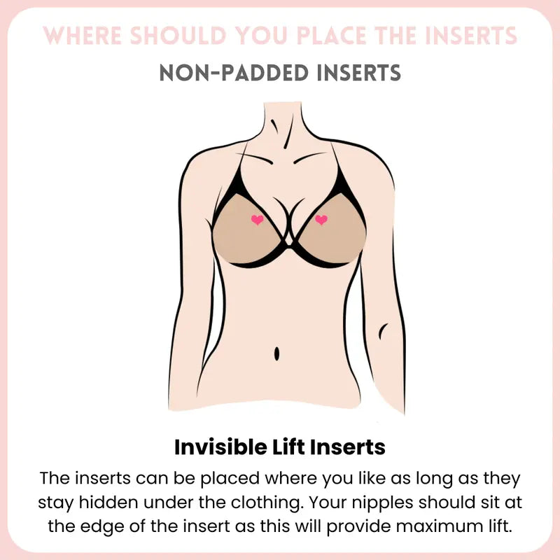 💝 Buy 1 Get 1 FREE! ✨Patented Sticky Fashion Bra Inserts Prevents Nipple Slips No Sewing Required Low Cut Tops Womenswear