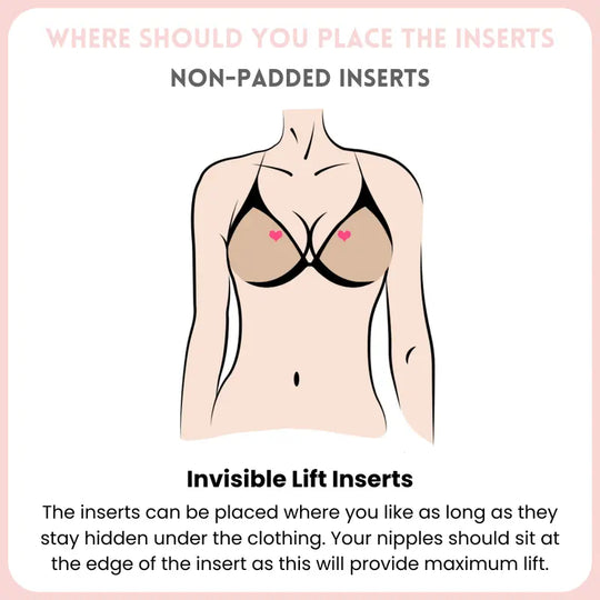 💝 Buy 1 Get 1 FREE! ✨Patented Sticky Fashion Bra Inserts Prevents Nipple Slips No Sewing Required Low Cut Tops Womenswear