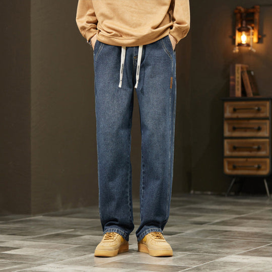 🧵 Men's Loose Straight Jeans – Classic Fit | Perfect for Commute, Casual & Weekend Wear, Easy to Style ✨
