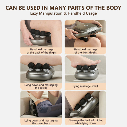 🔥 Új, hatfejes Fascia Gun mélyizomszövet-masszírozó