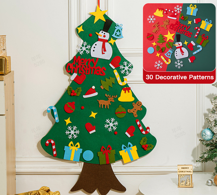 🎄Božična promocija 49 % POPUSTA🎁Komplet božičnega drevesca iz filca, naredi sam