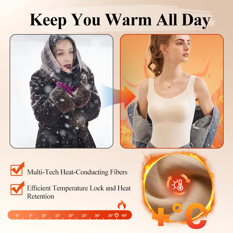 💖Black Friday Big Sale 50% OFF💖[Women’s Gift] Thickened Warm Tank Top with Shelf Bra