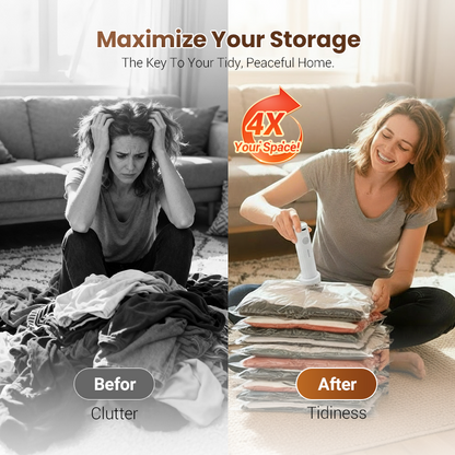 🔥 LAST DAY PROMOTION - 49%OFF 🔥 Travel Vacuum Storage Bags & Portable Pump Set