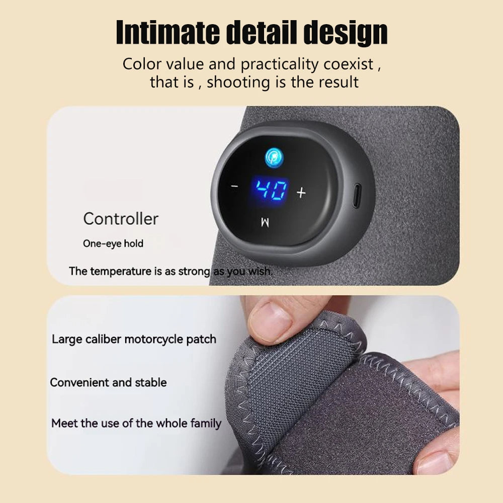 Uppvärmd knäbrunfrap med massage, vibrationsknäsmassager med värmeplatta för knä, benmassager, FSA eller HSA berättigade, uppvärmd knäskydd för stressavlastning