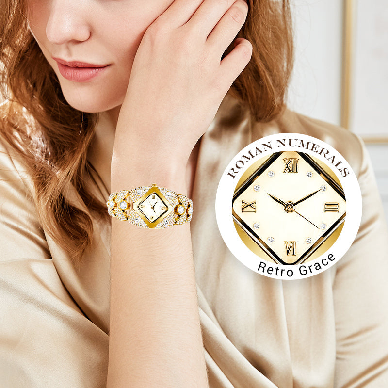 💎Women's Retro Quartz Watch with Sparkling Rhinestones✨