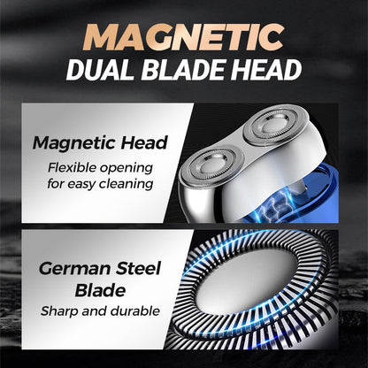 🎁Hot Sale🔋 Mini double-ended shaver! 0.1mm Knife Mesh 7500 rpm motor