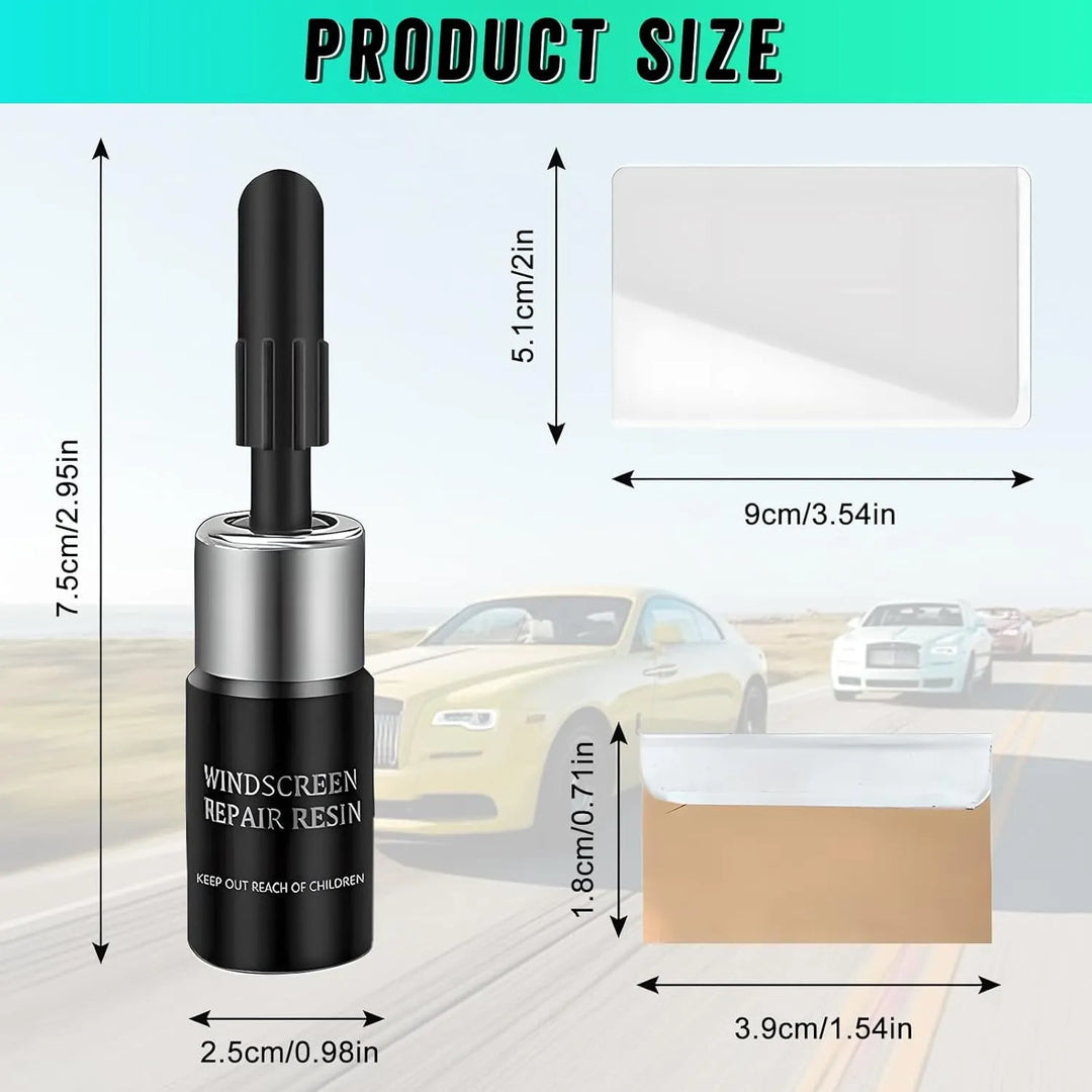Quick Fix Glass Repair Kit| Works on Windshields & Phones