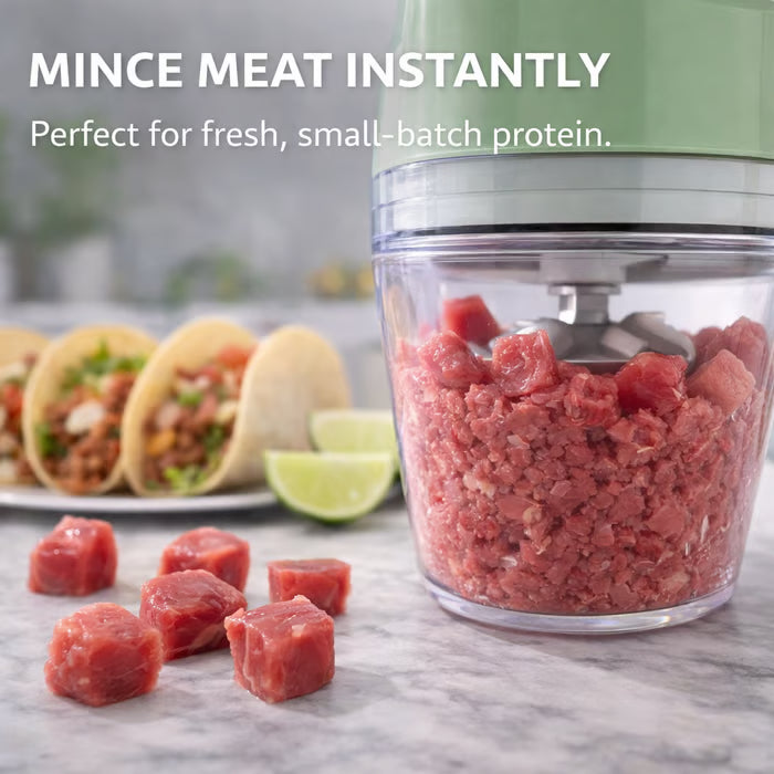 4-in-1 Handheld Electric Vegetable Cutter | Slice, Mince & Clean in Seconds