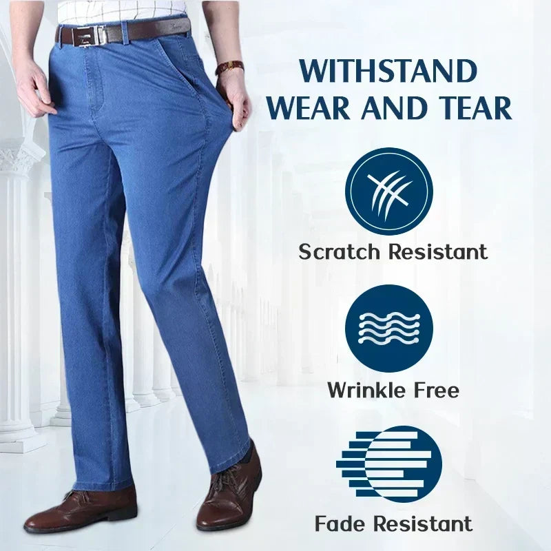 ⏳Time-Limited Special⏰Men's Slim Fit Hip-Lifting Jeans – High Waist, Straight Cut & All-Day Comfort for a Sharper Silhouette👖🔥