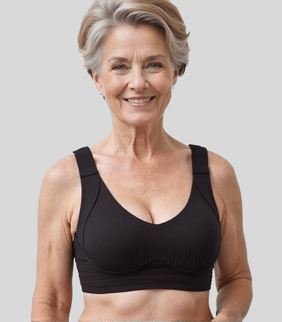 🎁ŽHAVÝ VÝPRODEJ 2026💕Jemná pruhovaná bezešvá podprsenka s oporou W – pohodlí a styl!