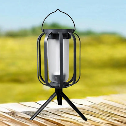 BougeRV 9 inch Solar lantern outdoor light with base, solar lantern outdoor waterproof light