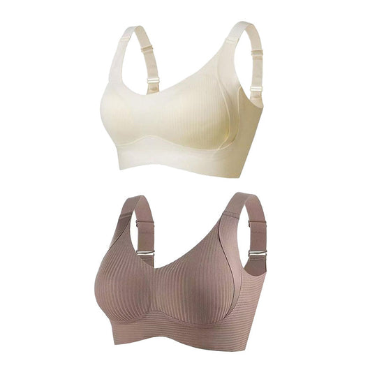 🎁ŽHAVÝ VÝPRODEJ 2026💕Jemná pruhovaná bezešvá podprsenka s oporou W – pohodlí a styl!