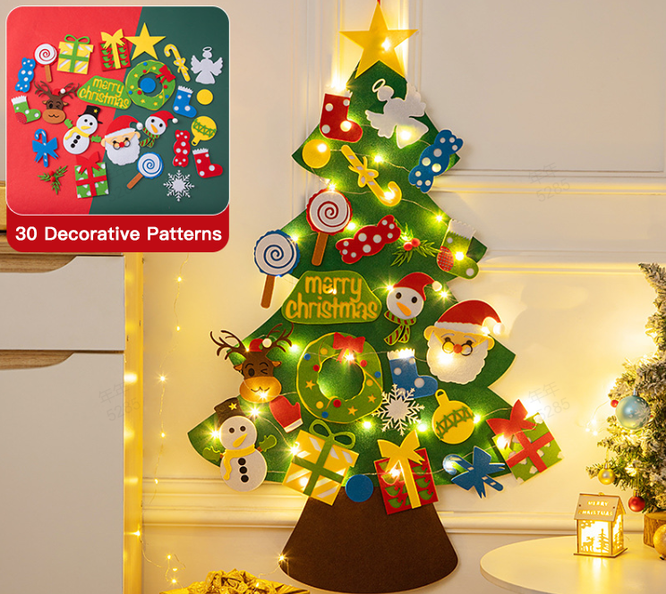 🎄Božična promocija 49 % POPUSTA🎁Komplet božičnega drevesca iz filca, naredi sam