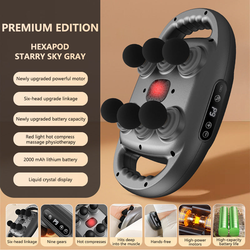 🔥 Nouveau pistolet de massage musculaire profond à six têtes