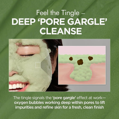 P.CALM Holy Basil Carbonated Mask: Deep Pore Cleanser, Blackhead & Sebum Control