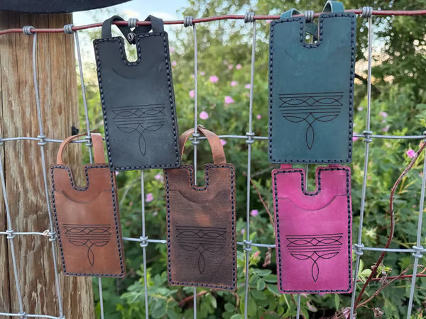 Western Boot Wallet with Snap Strap