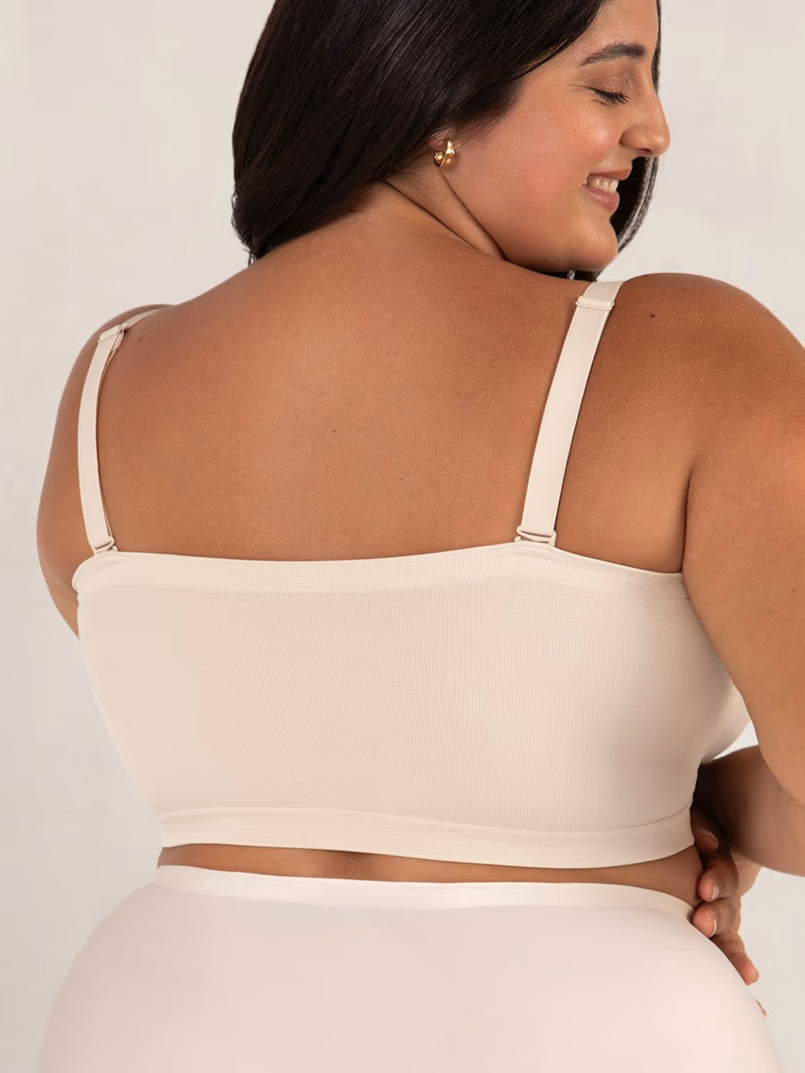 🎁Last Day-60% OFF🤩🔥Convertible Strapless Bandeau Bra with Wireless Comfort, Anti-Slip Grip & Removable Straps