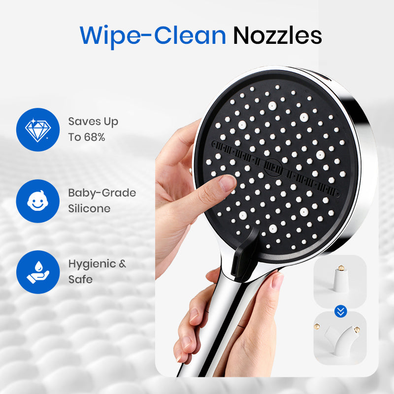 🚿 50% KEDVEZMÉNY MOST! ✨ Nagynyomású esőztető zuhanyfej - 360°-ban állítható szög, könnyen tisztítható fúvókák és univerzális illeszkedés a frissítő zuhanyzáshoz 💦📦