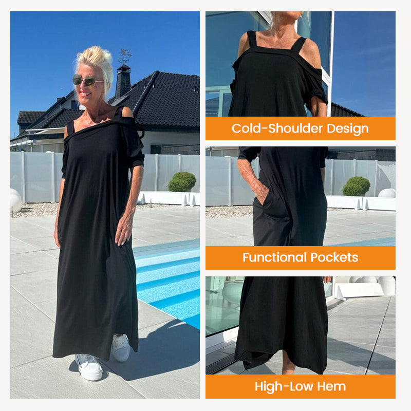 🏖️2025 Summer Specials🌴Women's Casual Cold Shoulder Maxi Dress