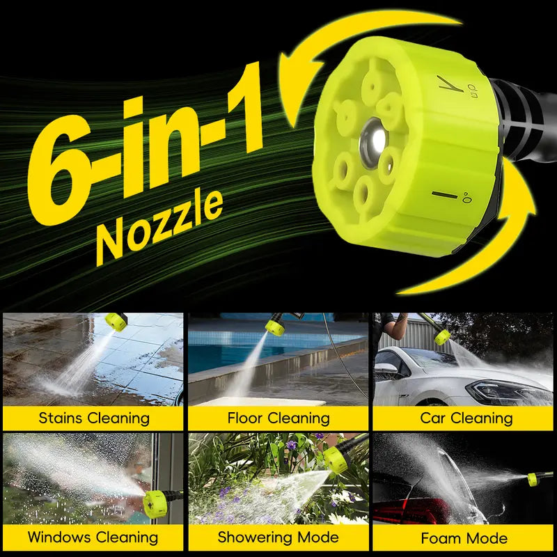 💦Cordless Pressure Washer and Single Port Charger Base, Bottle Portable Washer for Car,Home Cleaning & Garden Watering fathersdaygift