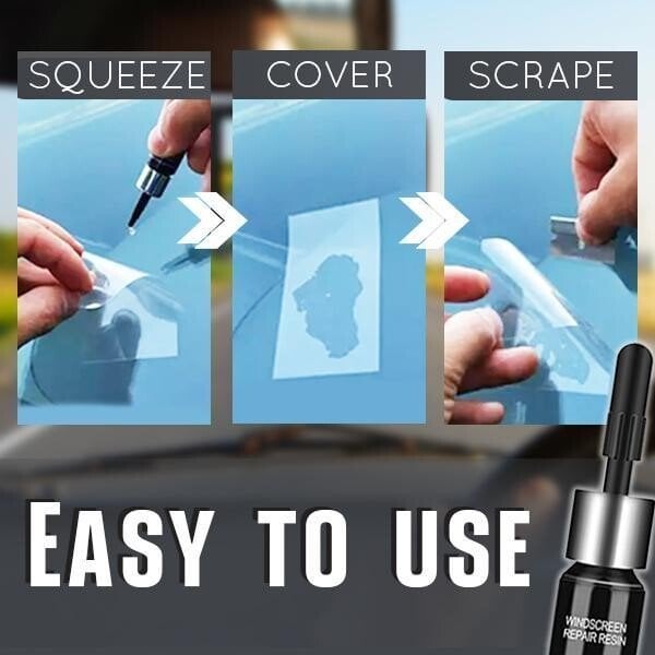 Quick Fix Glass Repair Kit| Works on Windshields & Phones