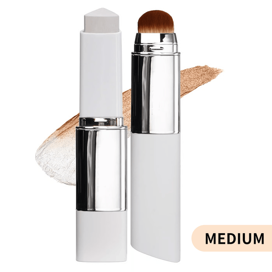 🎉BUY 1 GET 1 FREE🎉[OFFICIAL PRODUCT] Cover Cream Stick V w/ Detachable Brush - Korean Skin Care Color-Changing Foundation Stick with Collagen Capsules (0.45 oz)