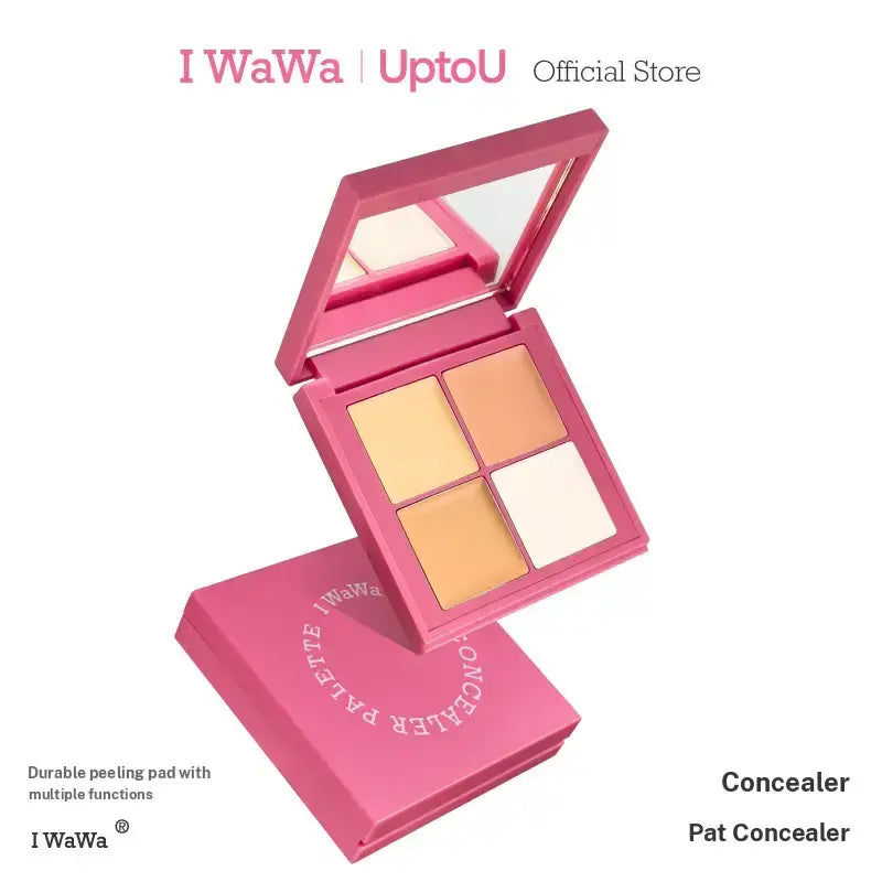 【I WaWa】 A Color Correcting Concealer Palette, 4 Shades, for Brightening and Defining, Hides Dark Circles and Dark Spots