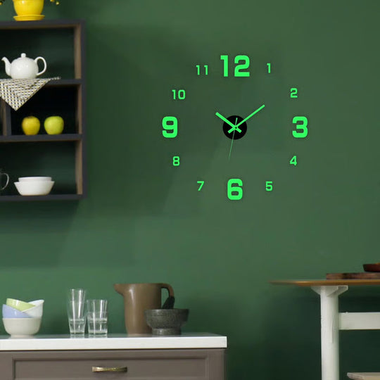 🕒Modern 3D Digital Wall Clock – Silent Acrylic Luminous Wall Decor, Night Glow Easy-Read Time Display, Stylish Home Decoration & Gift
