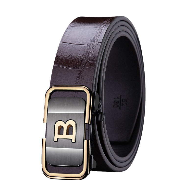 🏆Flash Sale 50K+ SOLD! 🔥Men's Crocodile-Patterned Automatic Buckle Belt